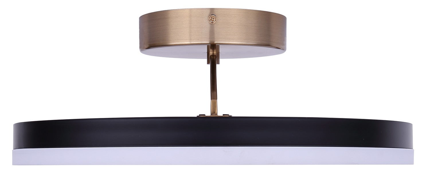 Canarm - LFM335A16BKG - LED Flush Mount - Louie - Matte Black + Gold