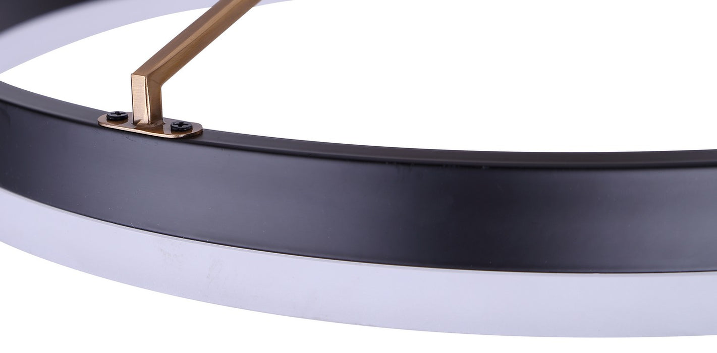 Canarm - LFM335A16BKG - LED Flush Mount - Louie - Matte Black + Gold