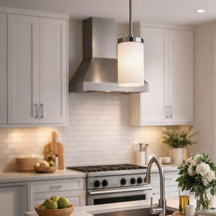 Canarm - IPL1234A01BN-FO - One Light Pendant - Britton - Brushed Nickel