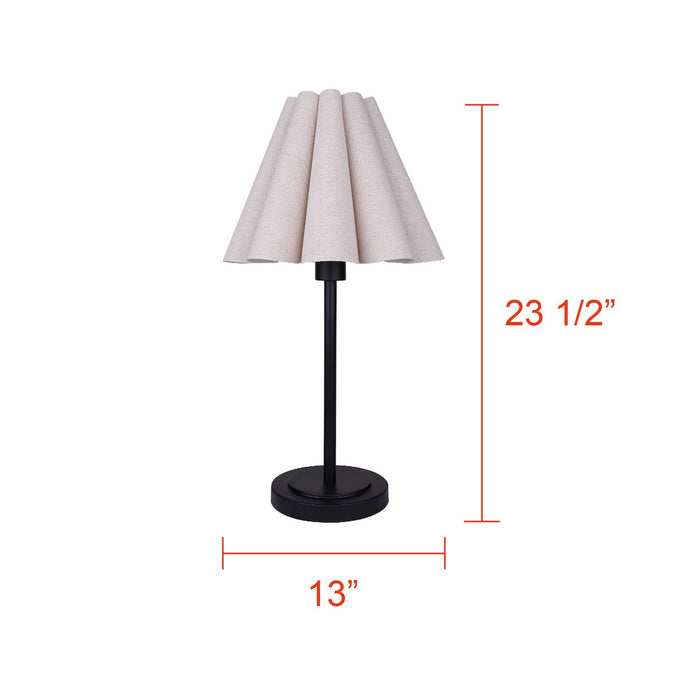Canarm - ITL1239A23BK - One Light Table Lamp - Iris - Matte Black