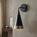 Canarm - IWF1240A01BKG - One Light Wall Sconce - Noiré - Matte Black + Gold