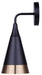 Canarm - IWF1240A01BKG - One Light Wall Sconce - Noiré - Matte Black + Gold