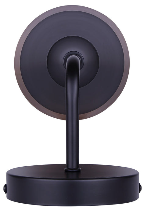 Canarm - IWF1240A01BKG - One Light Wall Sconce - Noiré - Matte Black + Gold