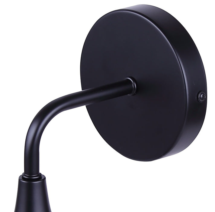 Canarm - IWF1240A01BKG - One Light Wall Sconce - Noiré - Matte Black + Gold