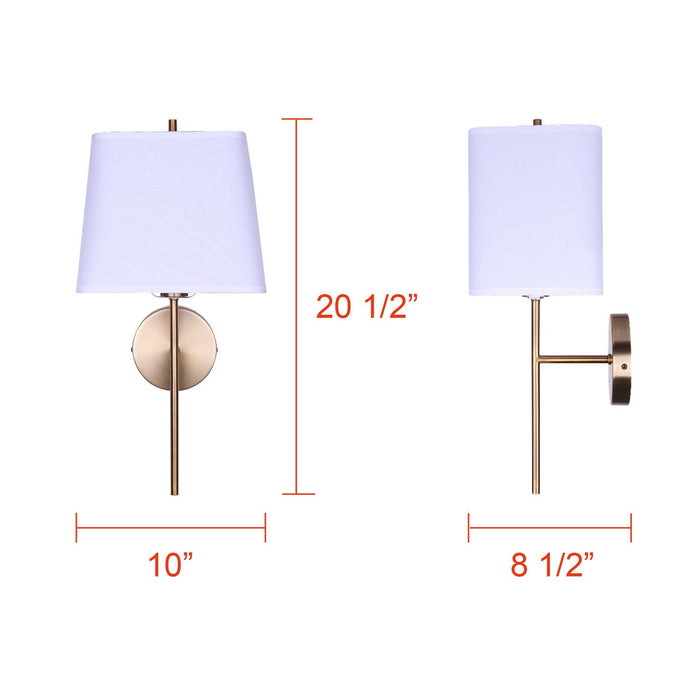 Canarm - IWF2275B01GD - One Light Wall Sconce - Seraphina - Gold