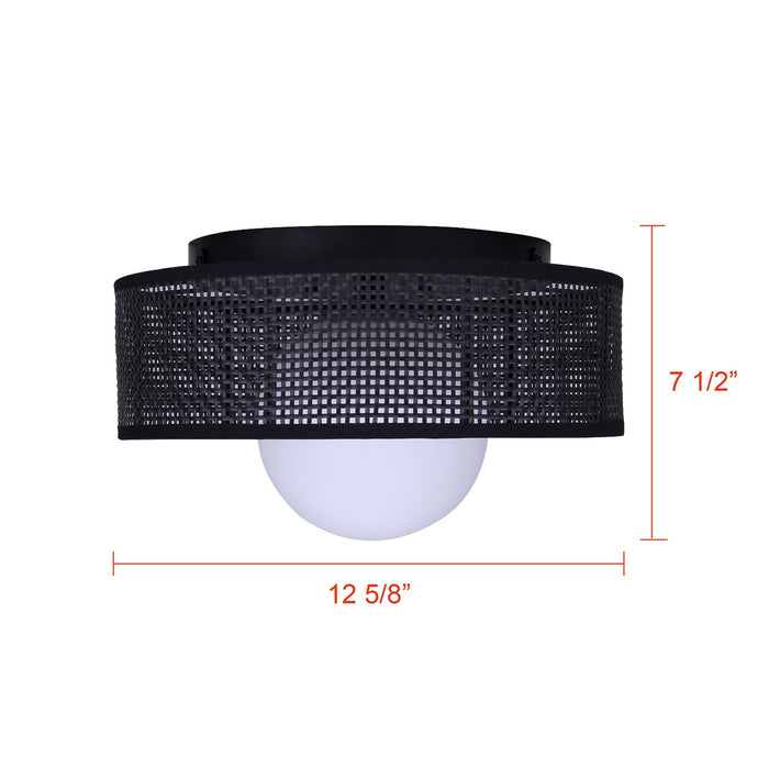 Canarm - IFM2295B12BK - One Light Flush Mount - Thane - Matte Black