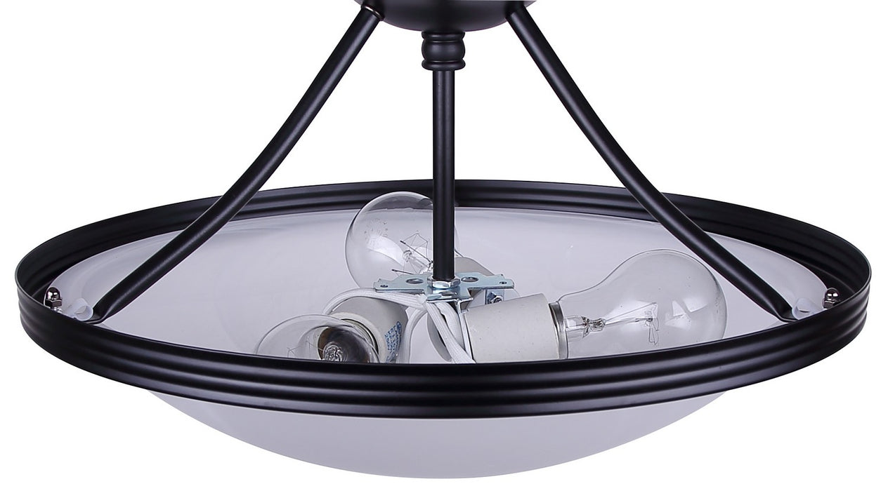 Canarm - ISF41BK - Three Light Semi-Flush Mount - Devon - Matte Black