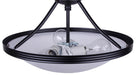 Canarm - ISF41BK - Three Light Semi-Flush Mount - Devon - Matte Black