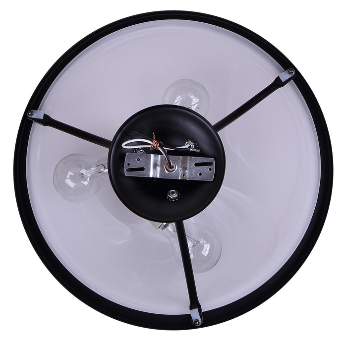 Canarm - ISF41BK - Three Light Semi-Flush Mount - Devon - Matte Black