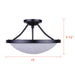 Canarm - ISF41BK - Three Light Semi-Flush Mount - Devon - Matte Black