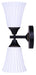 Canarm - IWF2274B02BK - Two Light Wall Sconce - Draven - Matte Black + White