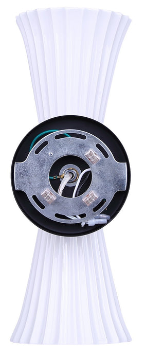 Canarm - IWF2274B02BK - Two Light Wall Sconce - Draven - Matte Black + White