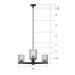 Canarm - ICH1243A04BK - Four Light Chandelier - Renzo - Matte Black
