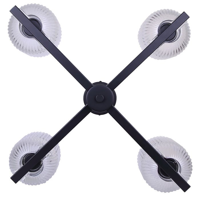 Canarm - ICH1243A04BK - Four Light Chandelier - Renzo - Matte Black