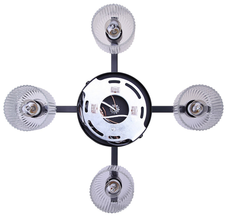 Canarm - ICH1243A04BK - Four Light Chandelier - Renzo - Matte Black