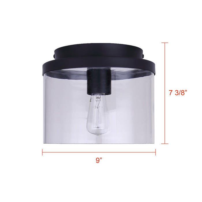 Canarm - IFM1234A09BK - One Light Flush Mount - Britton - Matte Black