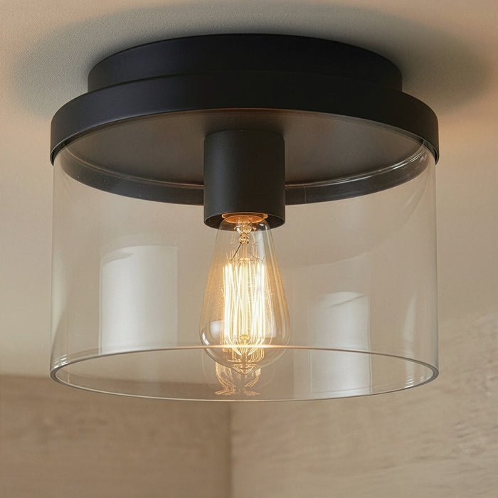 Canarm - IFM1234A09BK - One Light Flush Mount - Britton - Matte Black