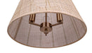 Canarm - IPL2270B03GD18 - Three Light Pendant - Manille - Gold + Natural Rattan