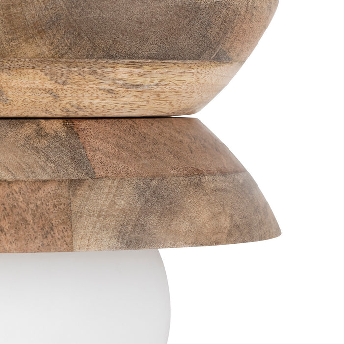 Canarm - IPL2271B01NA - One Light Pendant - Maeva - Natural Wood + Black