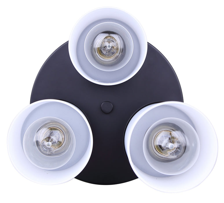 Canarm - ISF1234A03BK-FO - Three Light Semi-Flush Mount - Britton - Matte Black