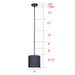 Canarm - IPL1119A01BK - One Light Pendant - Rexton - Matte Black