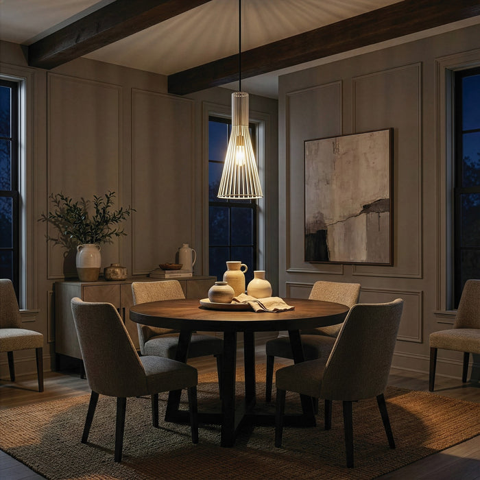 Canarm - IPL1238A01BW24 - One Light Pendant - Elim - Matte Black And White