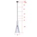 Canarm - IPL1238A01BW24 - One Light Pendant - Elim - Matte Black And White