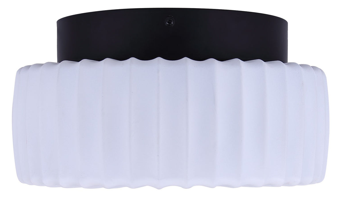 Canarm - LFM338A11BKR - LED Flush Mount - Dario - Matte Black And White