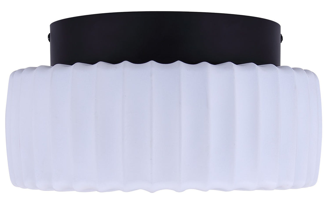 Canarm - LFM338A11BKR - LED Flush Mount - Dario - Matte Black And White