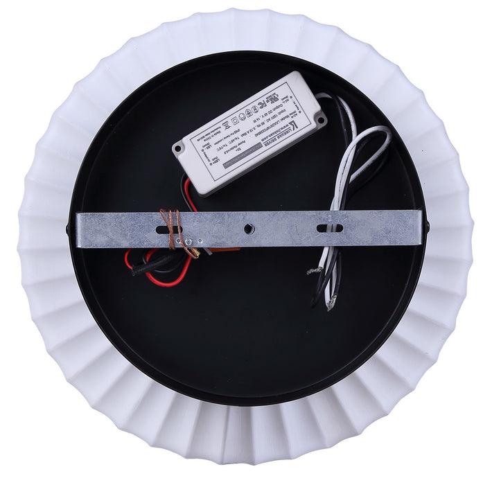 Canarm - LFM338A11BKR - LED Flush Mount - Dario - Matte Black And White