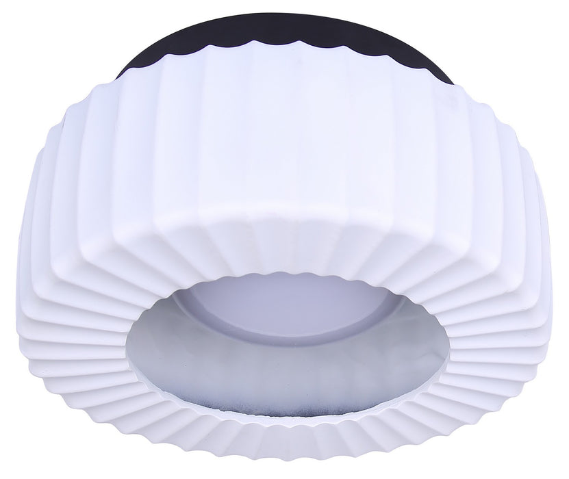 Canarm - LFM338A11BKR - LED Flush Mount - Dario - Matte Black And White