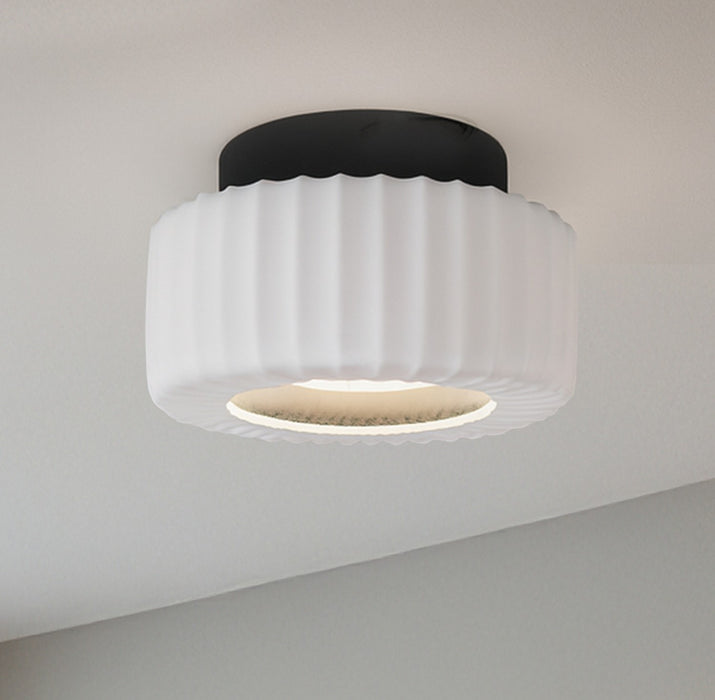 Canarm - LFM338A11BKR - LED Flush Mount - Dario - Matte Black And White