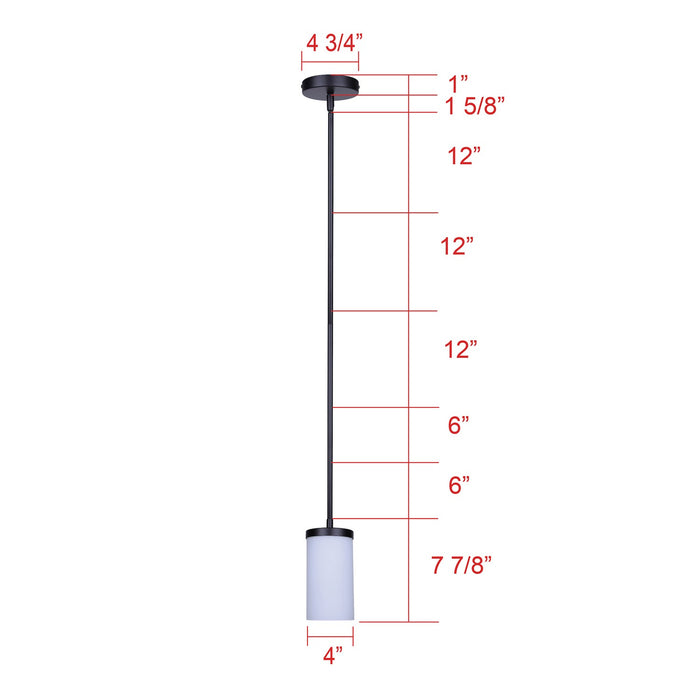 Canarm - IPL1234A01BK-FO - One Light Pendant - Britton - Matte Black
