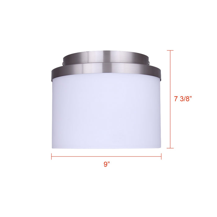Canarm - IFM1234A09BN-FO - One Light Flush Mount - Britton - Brushed Nickel