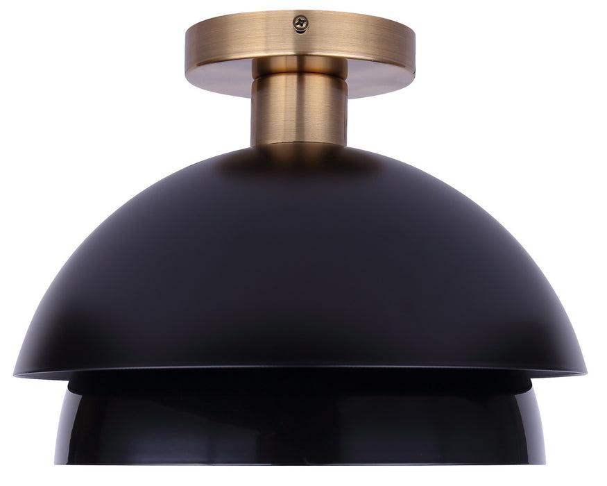 Canarm - ISF2264B01BKG - One Light Semi-Flushmount - Anya - Matte Black And Gold