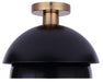 Canarm - ISF2264B01BKG - One Light Semi-Flushmount - Anya - Matte Black And Gold