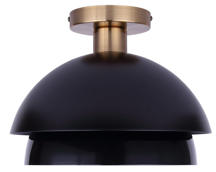 Canarm - ISF2264B01BKG - One Light Semi-Flushmount - Anya - Matte Black And Gold
