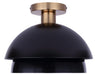 Canarm - ISF2264B01BKG - One Light Semi-Flushmount - Anya - Matte Black And Gold