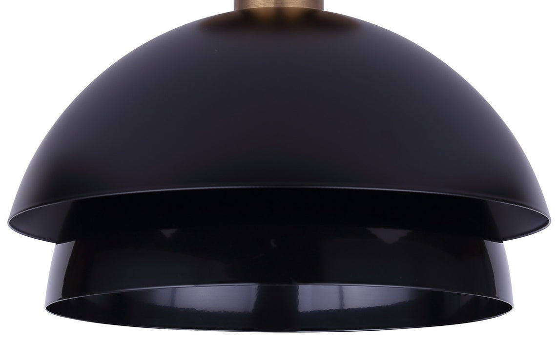 Canarm - ISF2264B01BKG - One Light Semi-Flushmount - Anya - Matte Black And Gold