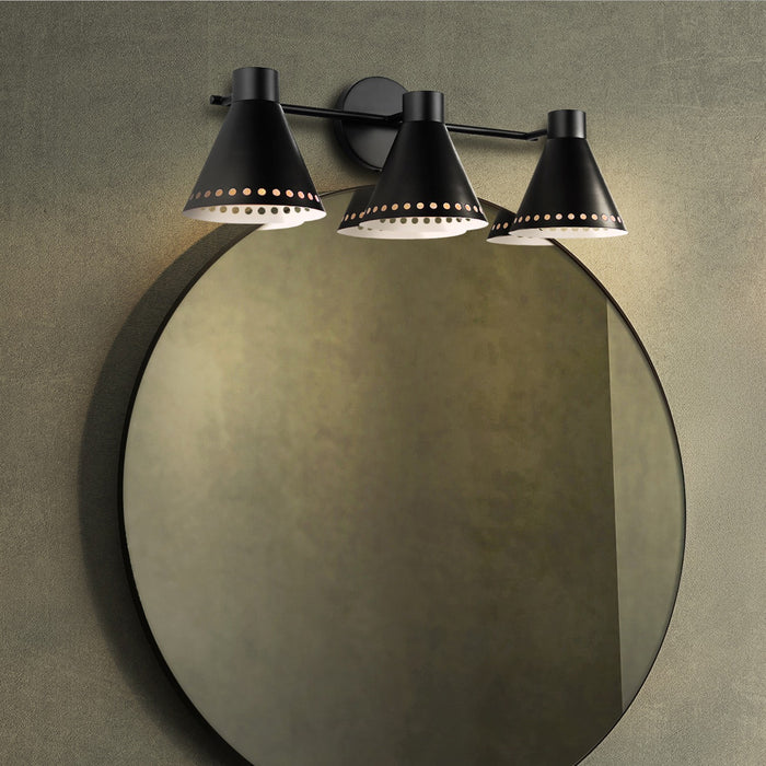 Canarm - IVL1237A03BK - Three Light Vanity - Albie - Matte Black