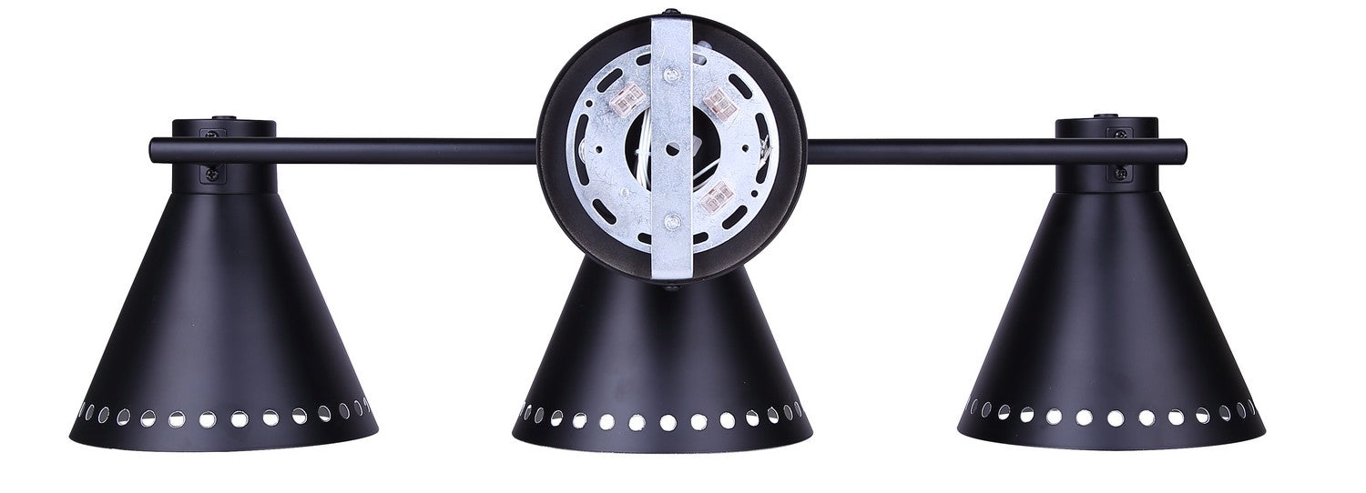 Canarm - IVL1237A03BK - Three Light Vanity - Albie - Matte Black