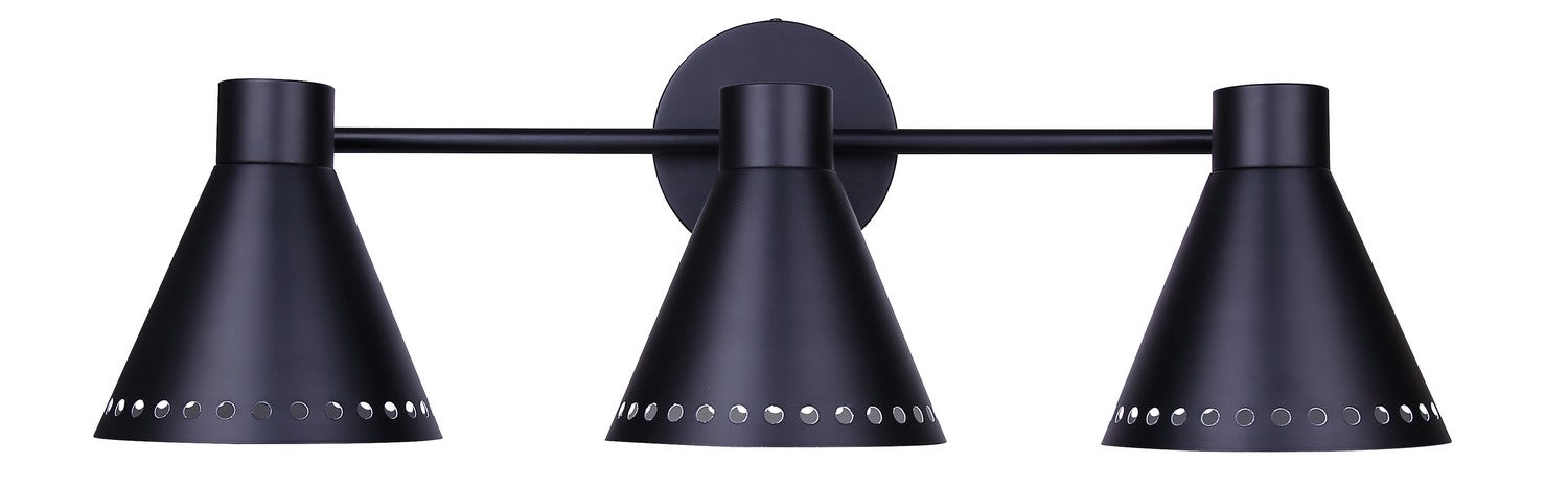 Canarm - IVL1237A03BK - Three Light Vanity - Albie - Matte Black