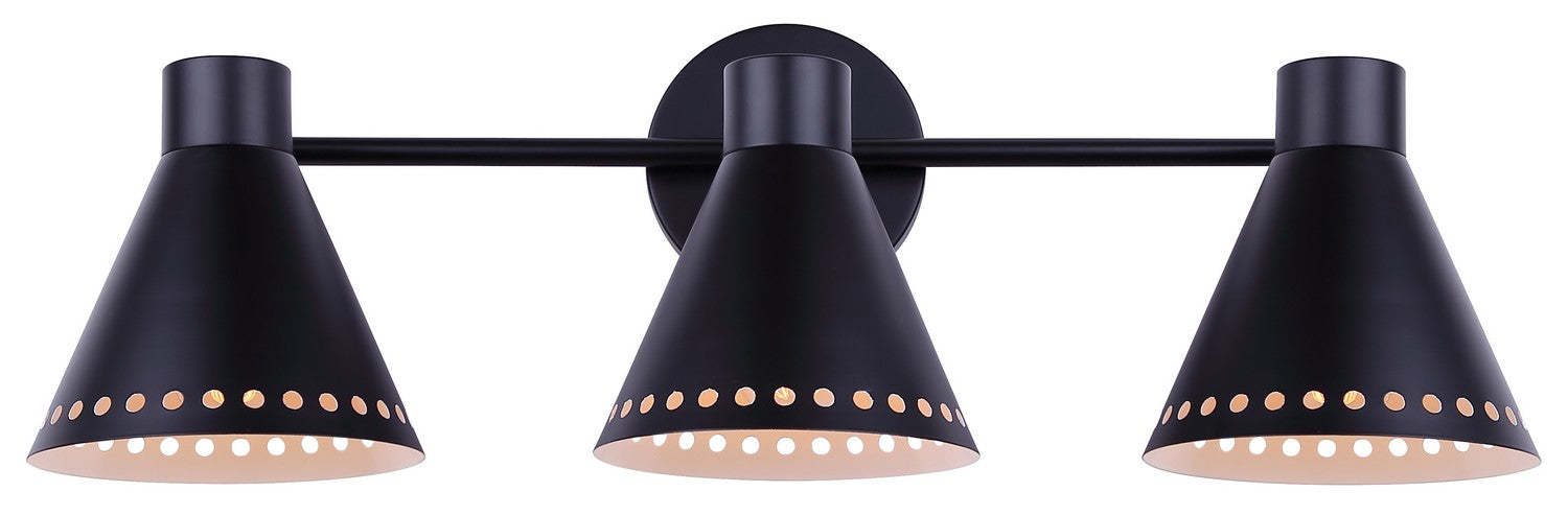 Canarm - IVL1237A03BK - Three Light Vanity - Albie - Matte Black