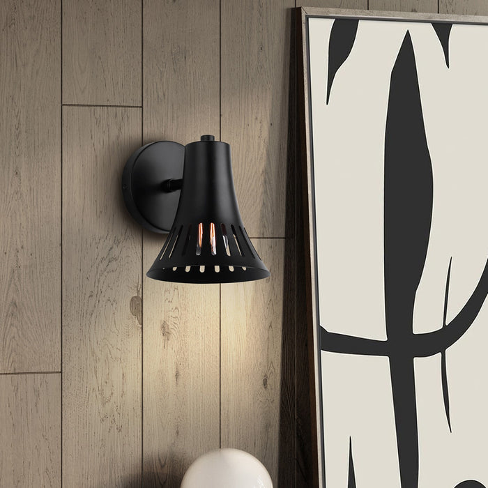Canarm - IWF2255B01BK - One Light Wall Sconce - Percy - Matte Black