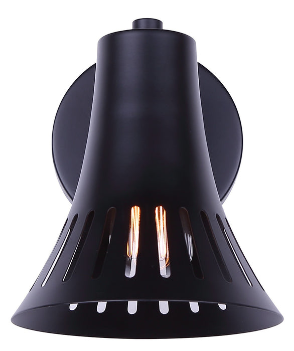 Canarm - IWF2255B01BK - One Light Wall Sconce - Percy - Matte Black