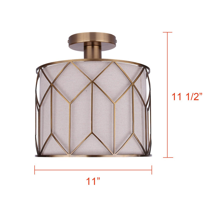 Canarm - ISF2251B01GD - One Light Semi-Flushmount - Tulia - Gold