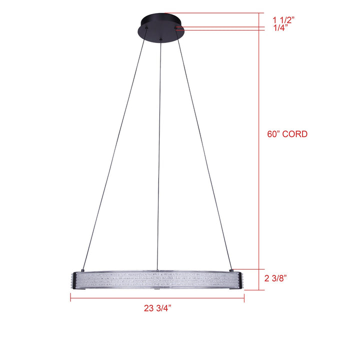 Canarm - LCH346A24BK - LED Chandelier - Solace - Matte Black