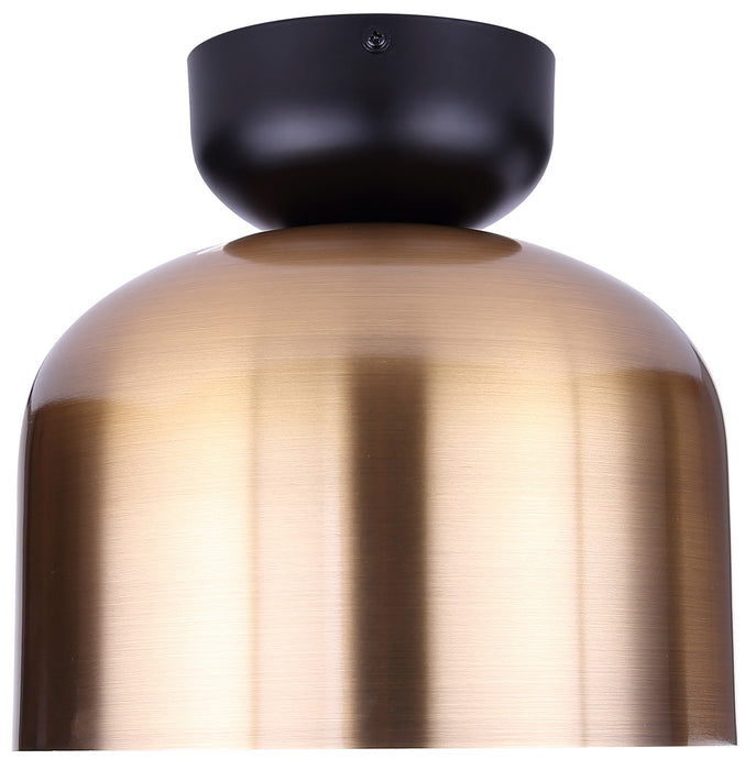 Canarm - IFM1152A09BKG - One Light Flush Mount - Caleb - Gold & Matte Black