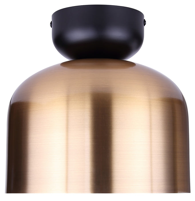 Canarm - IFM1152A09BKG - One Light Flush Mount - Caleb - Gold & Matte Black