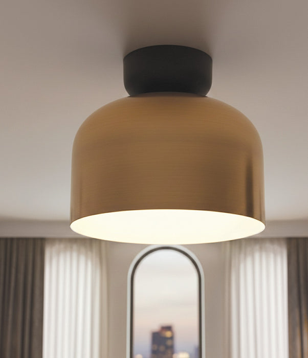 Canarm - IFM1152A09BKG - One Light Flush Mount - Caleb - Gold & Matte Black